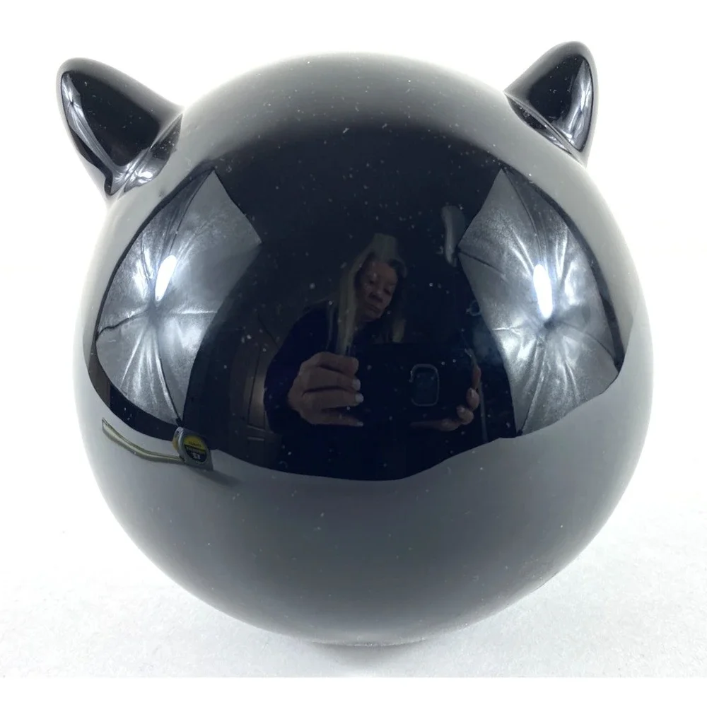 Treat Bowl Black Cat Bowl Ceramic Halloween Candy